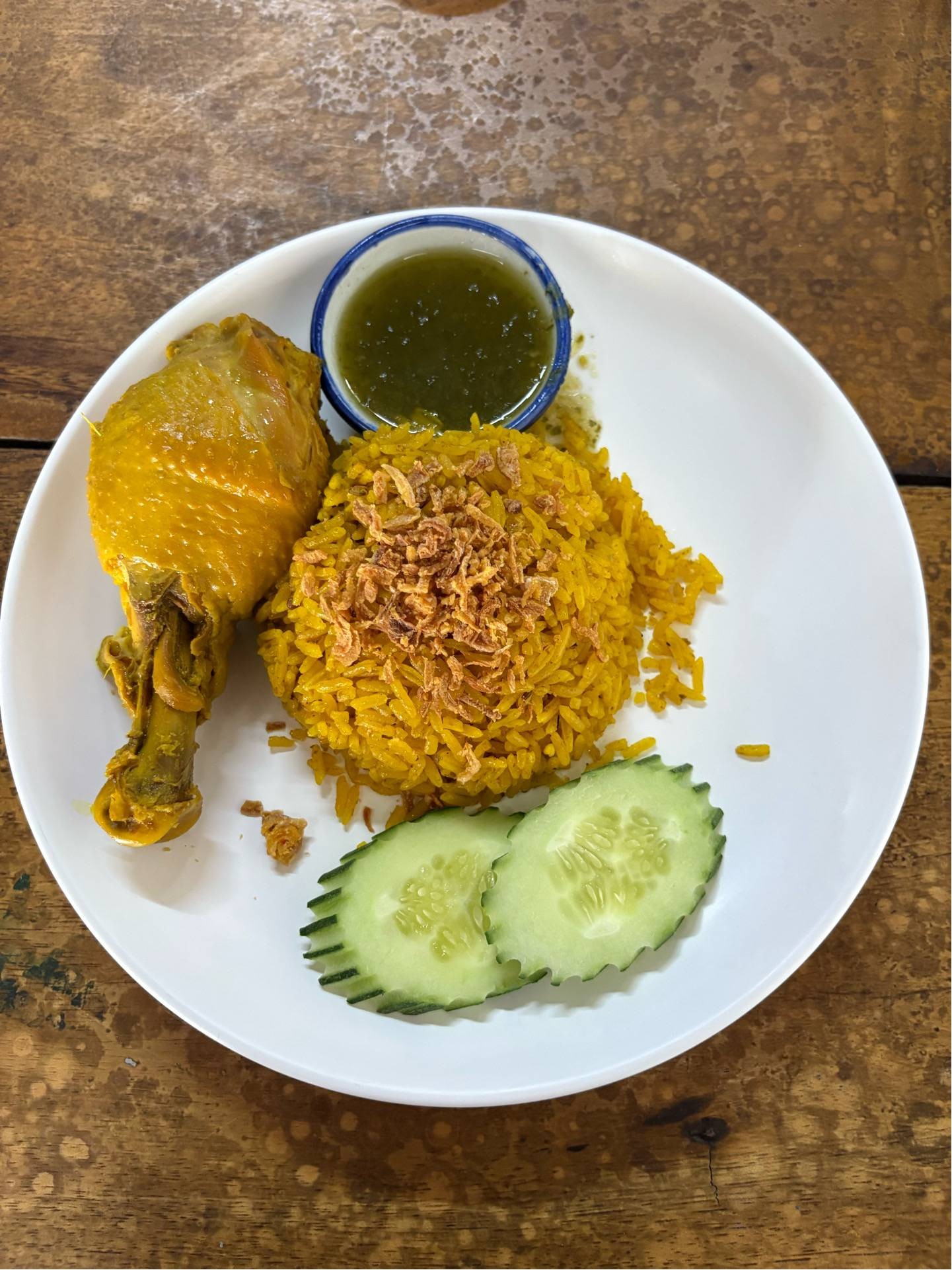 Khao Mok Gai, Thai Muslim biryani chicken with golden spiced rice
